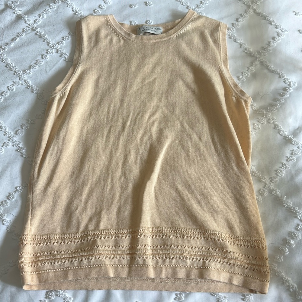 Lord and Taylor petite medium yellow tank top